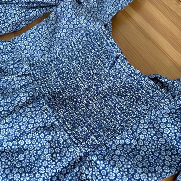 Aritzia Wilfred Polly Midi Dress 100% Cotton Cottagecore Prairie Long Sleeve 4 - Picture 6 of 11